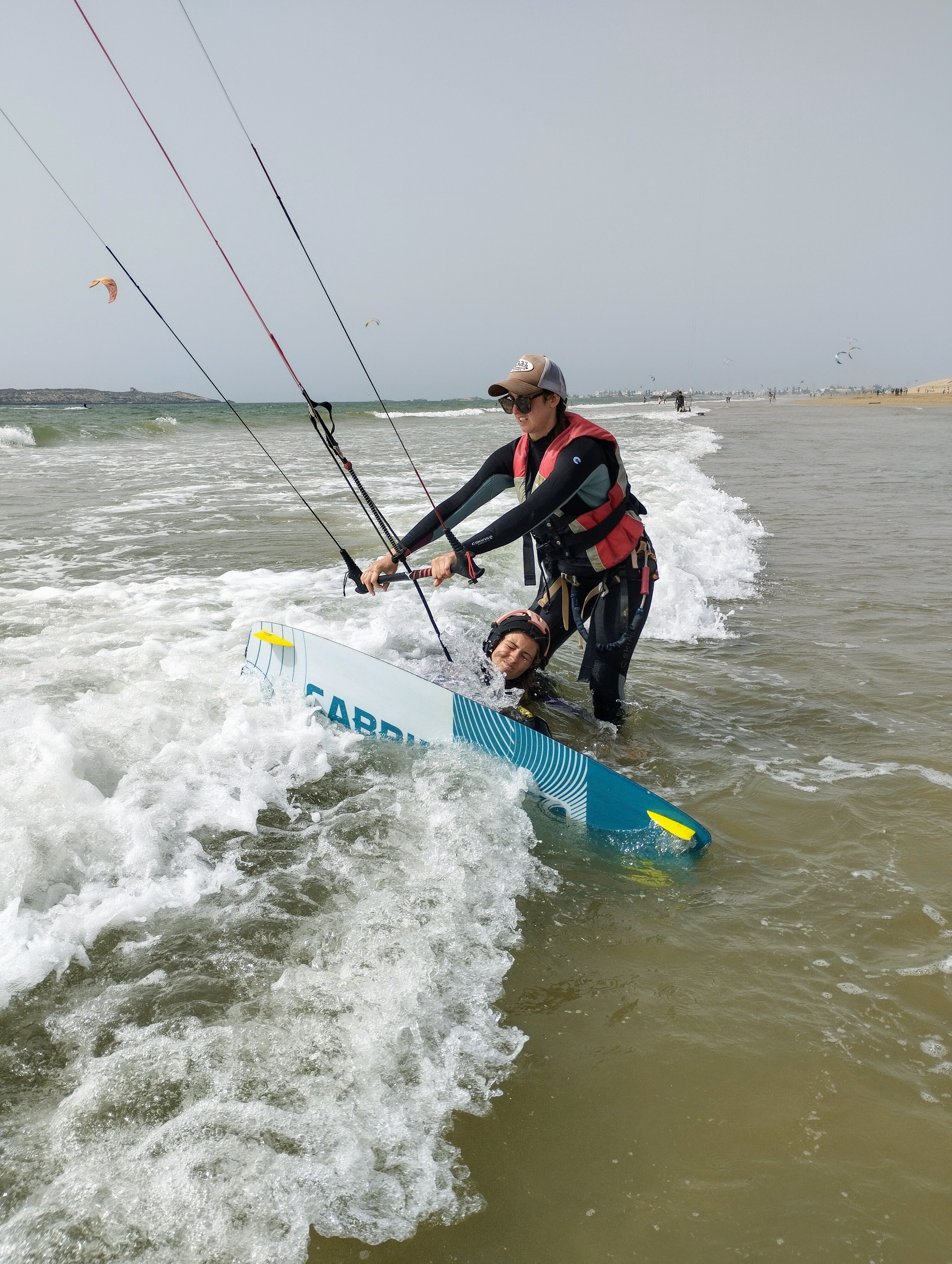 Hands-on instruction in the waves